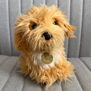 Aurora Miyoni Tots Tan Shaggy Puppy Dog Plush Stuffed Animal Realistic 2019 EUC